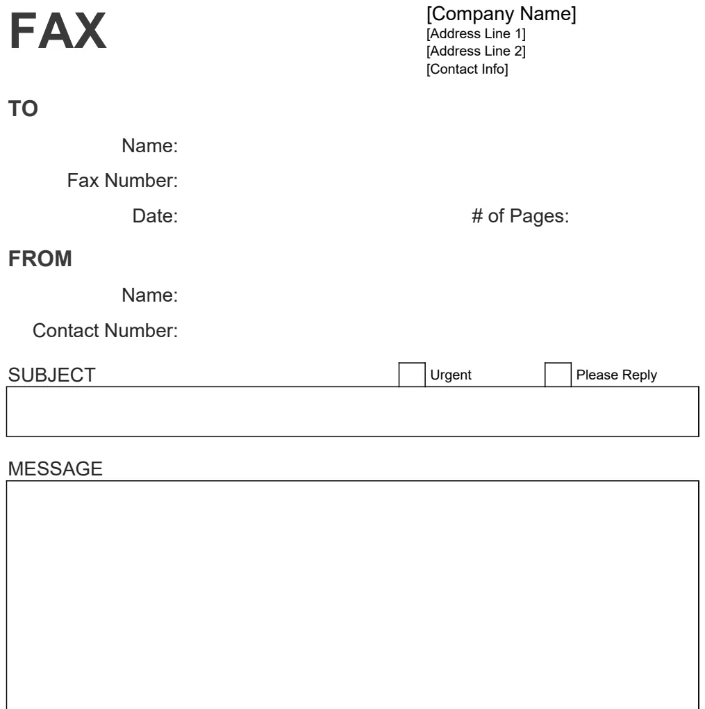 Fax Cover Sheet Template preview