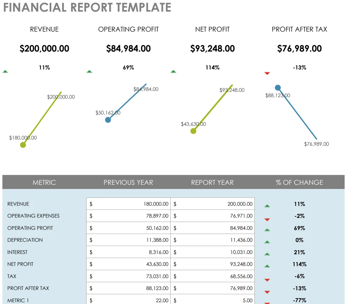 Financial Report Template preview