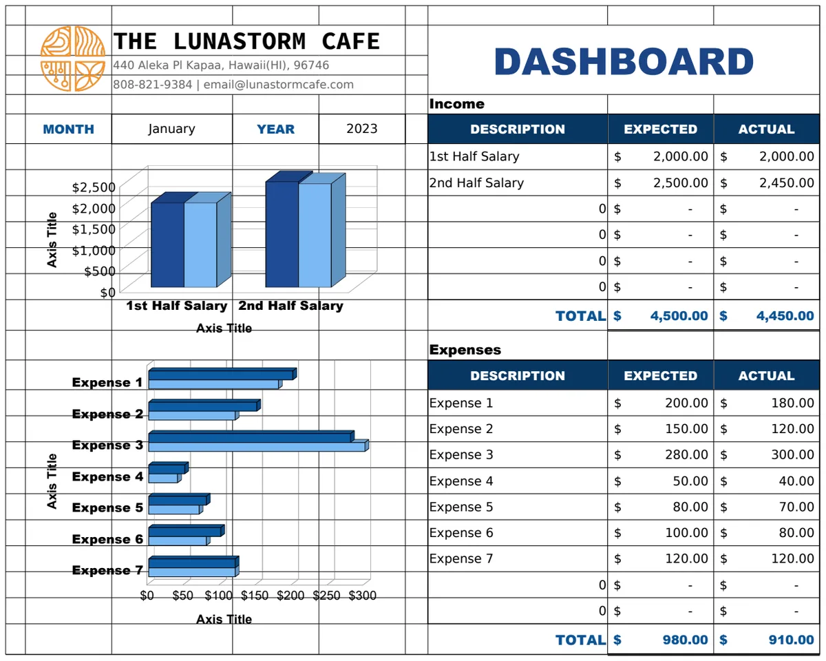Monthly Budget Planner Template preview