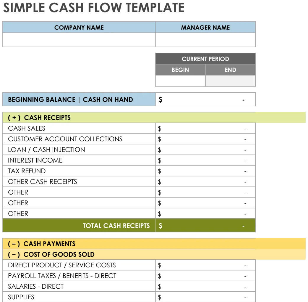 Simple Cash Flow preview