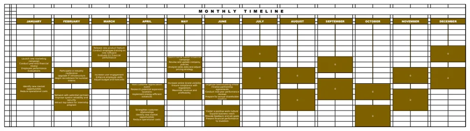 Monthly Timeline Template preview