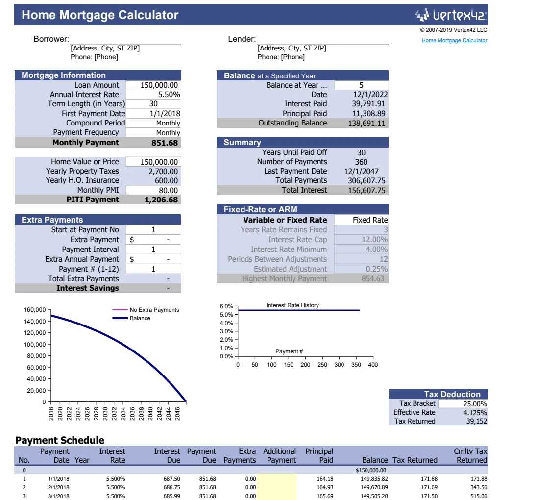 Home Mortgage Calculator preview
