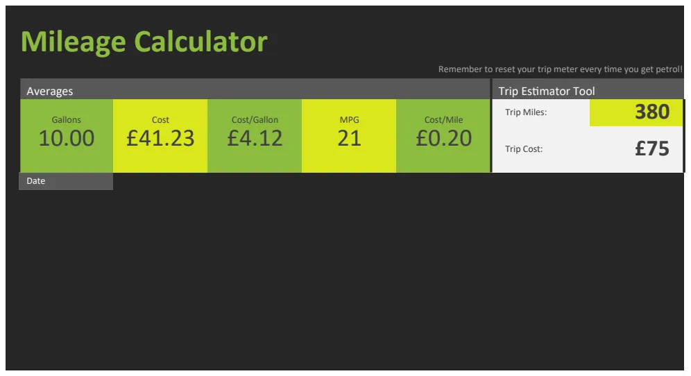 Gas Mileage Tracker preview