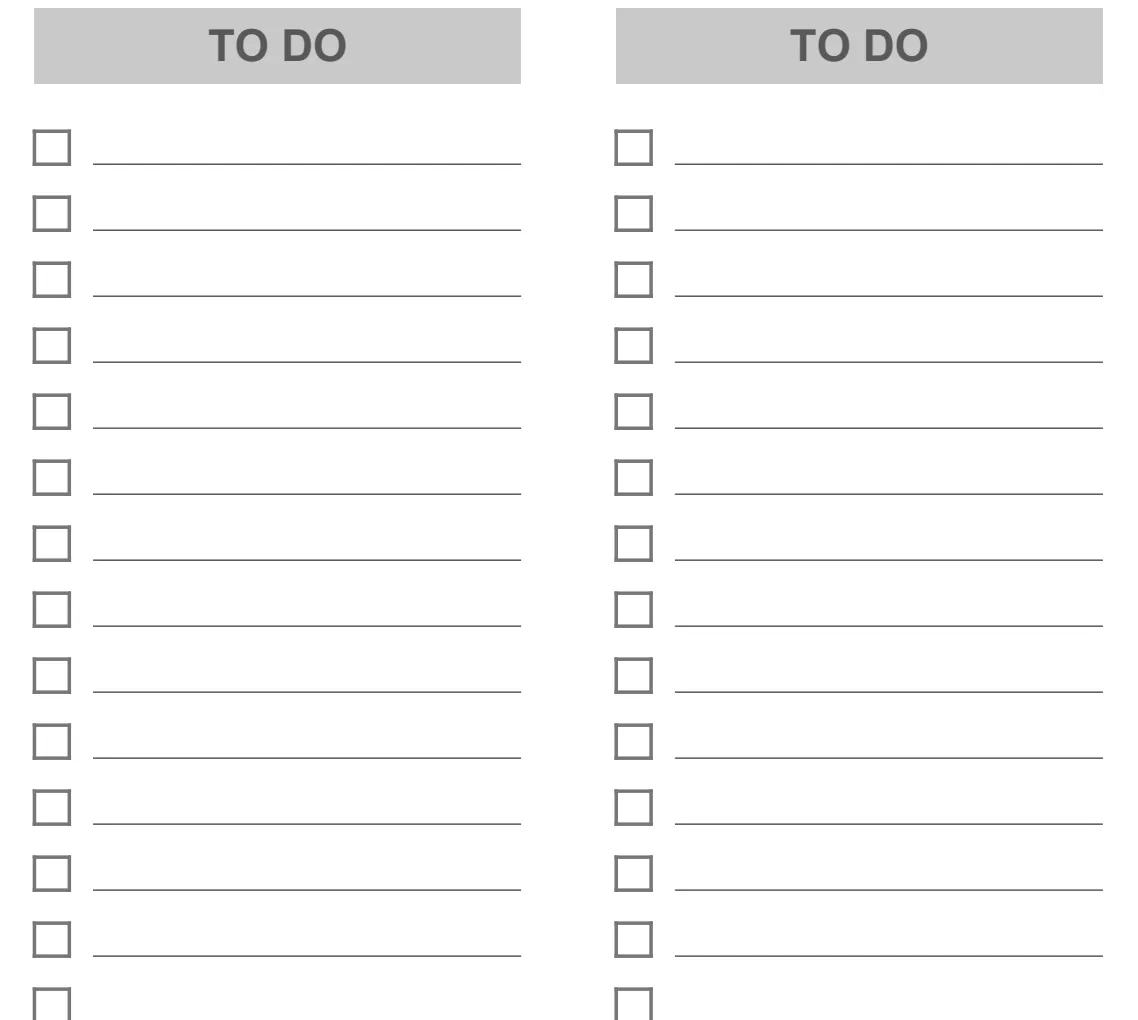 Printable To Do List preview