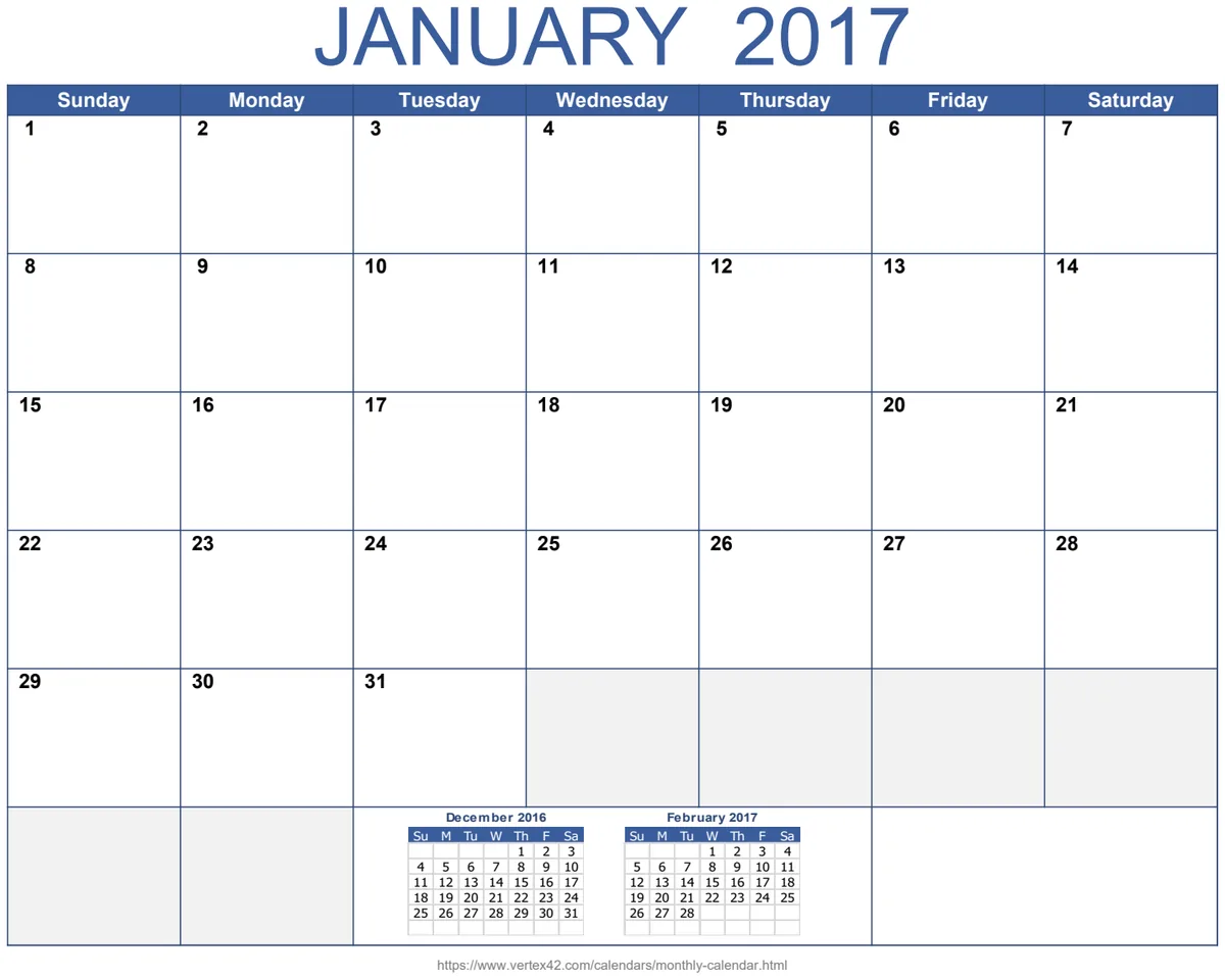 Monthly Calendar Template preview