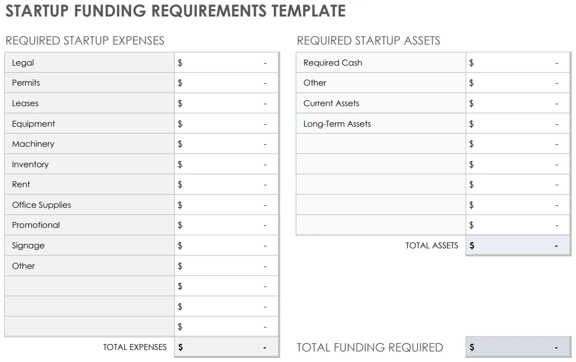 Startup Funding Requirements preview