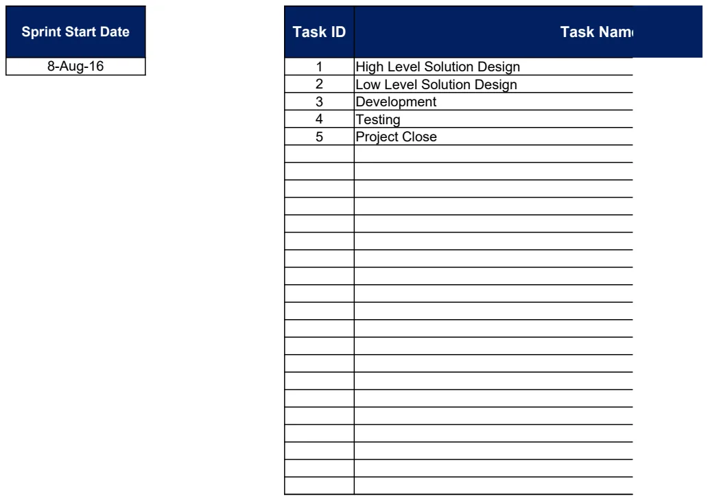 Sprint Task Tracker & Planner preview