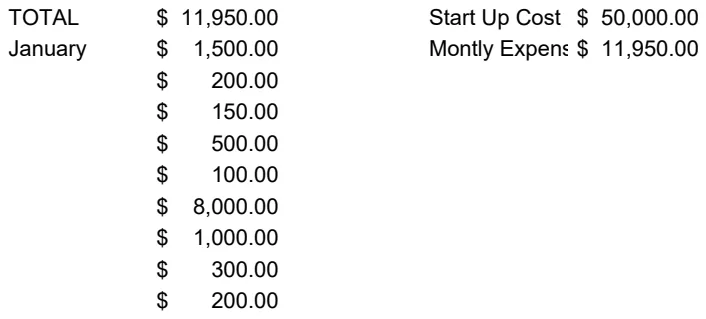 IT Financial Startup Costs Estimation Template preview
