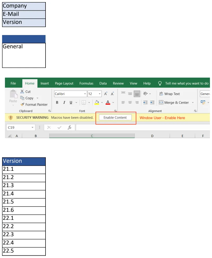 Account Excel Starter Template preview