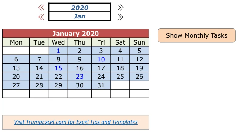 Calendar To Do List 2020 preview