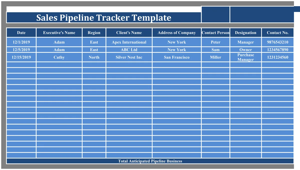 Sales Pipeline Tracker preview